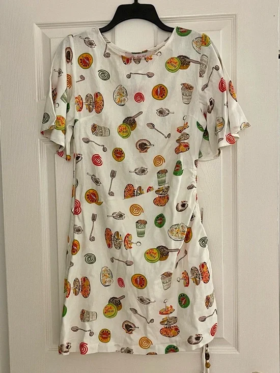 Lisa Says Gah White Caviar Dress Size Small-NWT